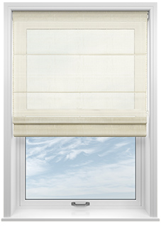 Catania Stripe Voile, Powder Cream - Twist&Fit Roman Blind